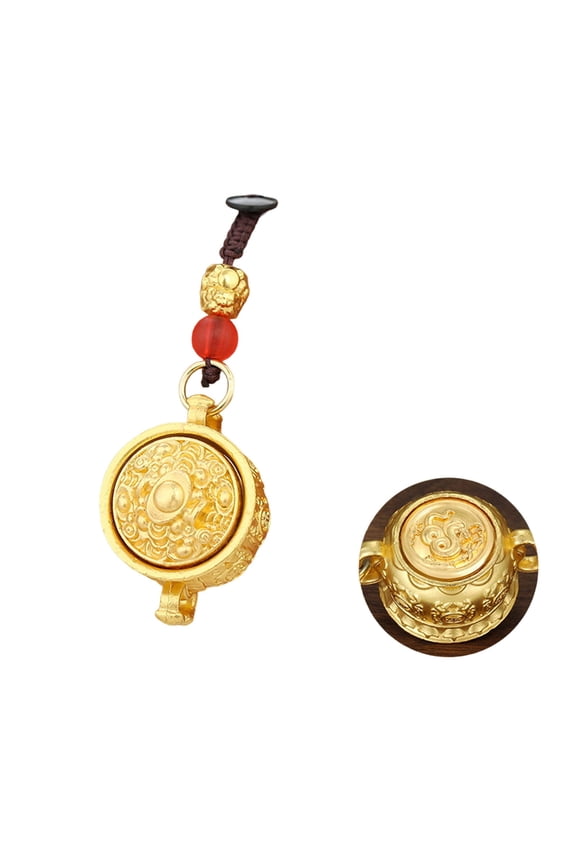 Elegant Treasure Basin Keychain Eye Catching Keychain Pendant Crafted For Cultural Appreciation And Luck