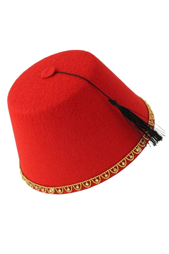 Elegant Trim Fez Hat Turkish Caps for Adult Men Breathable Round Fez Caps Ethnic Ottoman Tarboosh Hat for Everyday Use