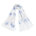 thumbnail image 1 of Elegant Tropical Palm Tree Print Frayed End Scarf, 1 of 3