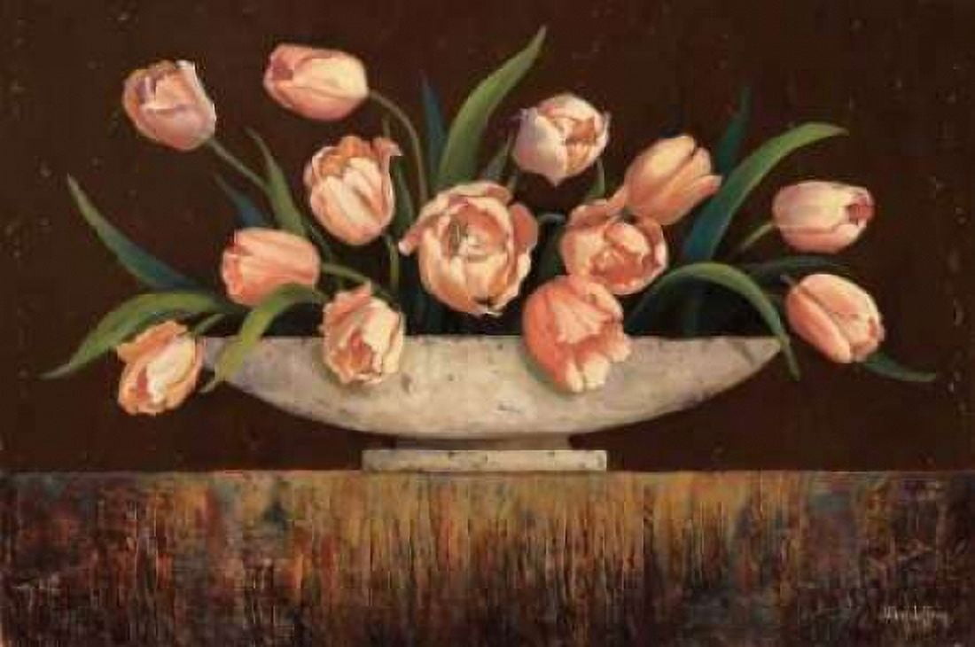 Elegant Tulips Canvas Art - Jillian Jeffrey (12 x 18)