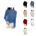 thumbnail image 1 of Elegant Turtleneck Sweater – Long Sleeve Slim Fit Knit Pullover for Women, Soft Warm Winter Top for Casual Wear & Layering, Autumn Korean Oversize Style, 1 of 4