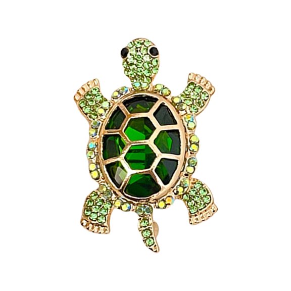 Elegant Turtles Shaped Brooch Alloy Crafted Pin With Detachable Safety Clasp