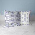thumbnail image 1 of Elegant Twirls Throw Pillow with Removable Cover in White 18x18, 1 of 5