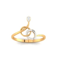 Elegant Twisted Infinity Yellow Gold-Plated Sterling Silver Ring for Women