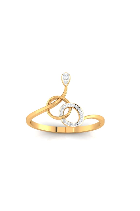 Elegant Twisted Infinity Yellow Gold-Plated Sterling Silver Ring for Women