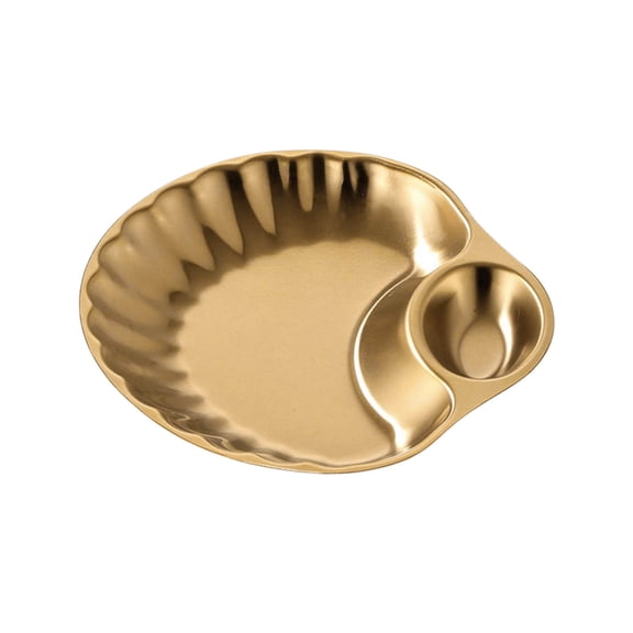 Elegant Two Compartment Stainless Steel Serving Platters For Home Entertaining And Professional Presentation