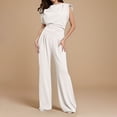 thumbnail image 1 of Elegant Two Piece Set Travel Outfit for Women Free Formal Outfits (White XL), 1 of 5