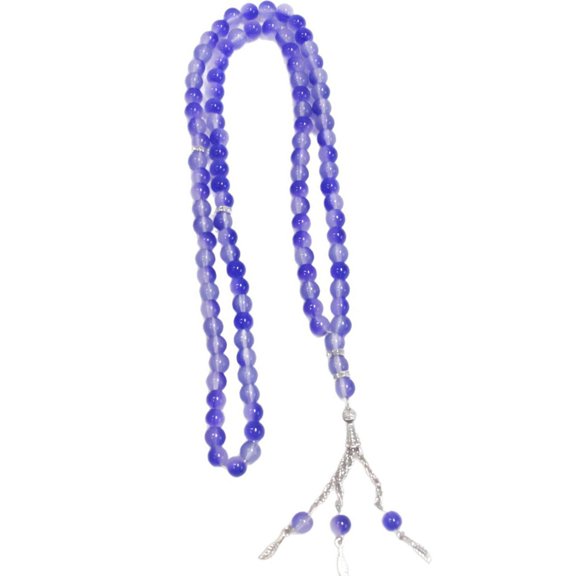 Elegant Two Tone Faux Agate Beaded Bracelet Acccessory With 99 Smooth Polished Beads For Comfortable All Day Use