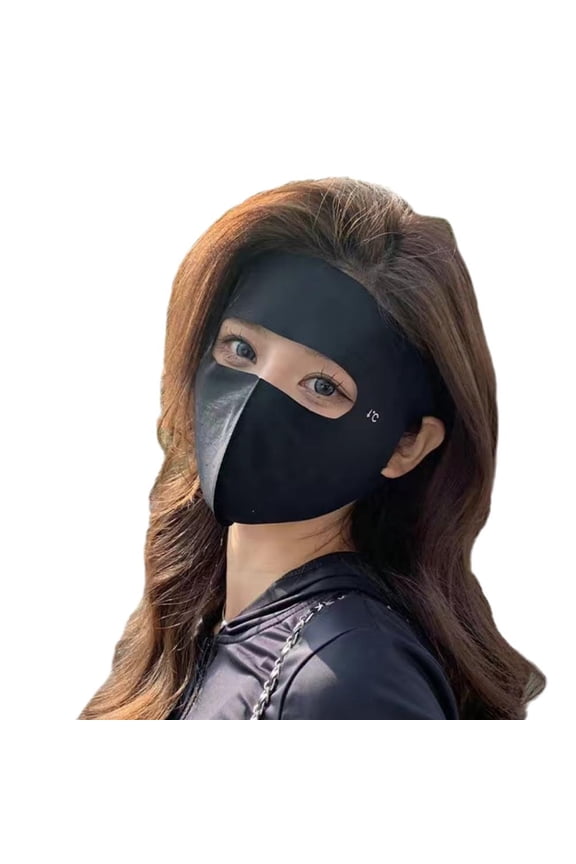 Elegant UV Protective Full-Face Mask - Polyester, 25g, Choose Your Style