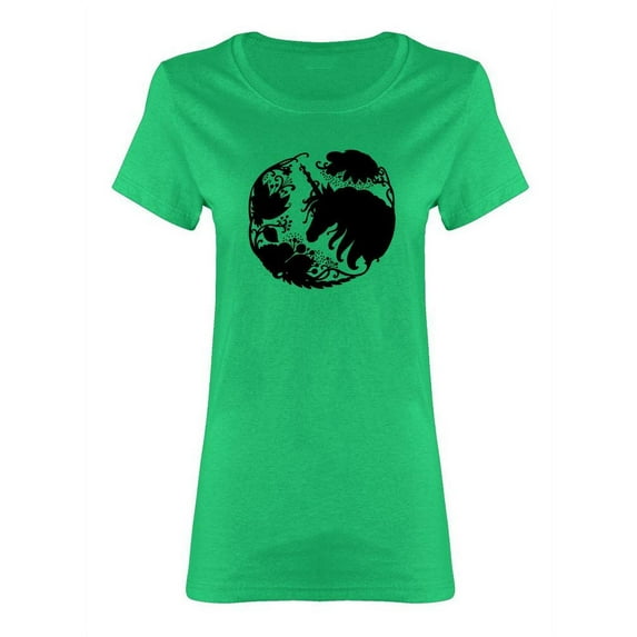 Elegant Unicorn With Long Mane Shaped T-Shirt Women -Image by Shutterstock, Female Large