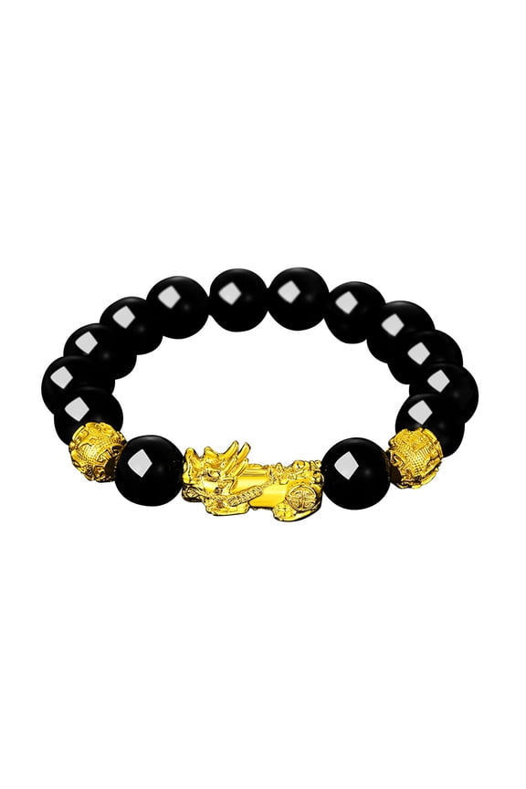 Elegant & Unique Obsidian Bracelet - 12mm Single Bead, Customizable Colors, Fashion Jewelry Accessory