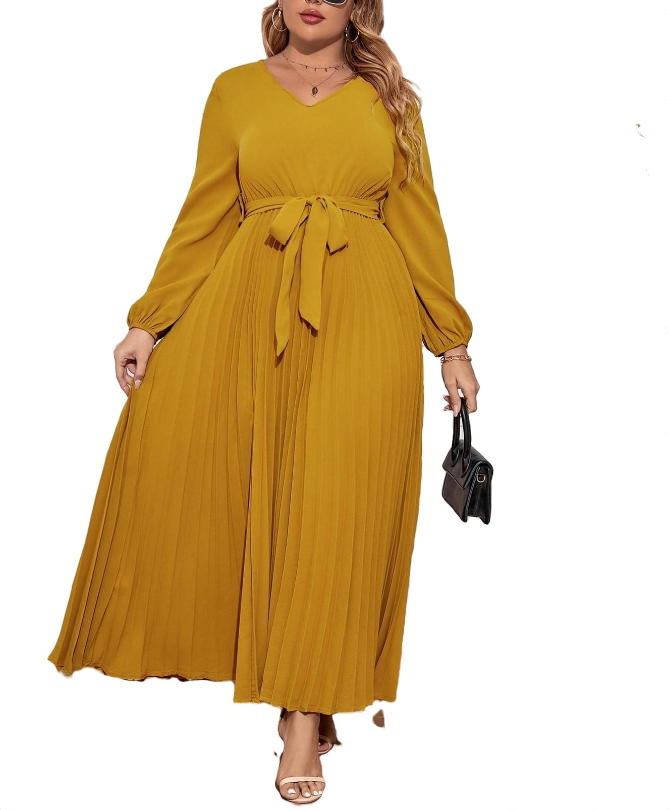 Mustard yellow plus size dress hotsell