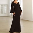 thumbnail image 1 of Elegant V Neck Sequin Flared Sleeve Mid Waist Long Evening Gown Fashionable European Style Dress For Wide Long Dresses plus Size Formal Dress Womens Bathing Suits plus Womens Skirt Swimsuits plus Size, 1 of 4