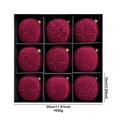 thumbnail image 1 of Elegant Velvet Christmas Balls - 9-Pack 10Cm Hanging Ornaments For Festive, 1 of 9