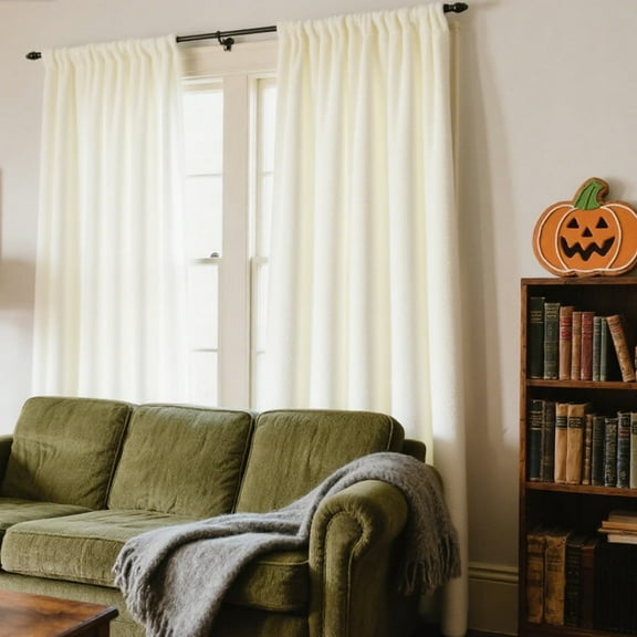 Elegant Velvet Curtains, Light Filtering & Noise Reducing Thermal Drapes, Heavy Duty Rod Pocket Window Panels for Home Theater & Bedroom, 2 Panels