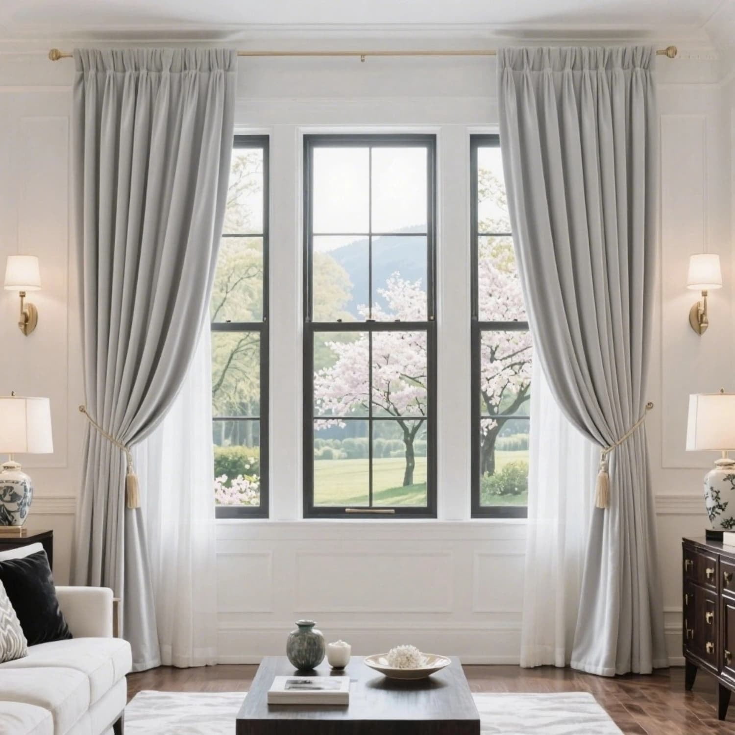Elegant Velvet Curtains, Light Filtering & Noise Reducing Thermal ...