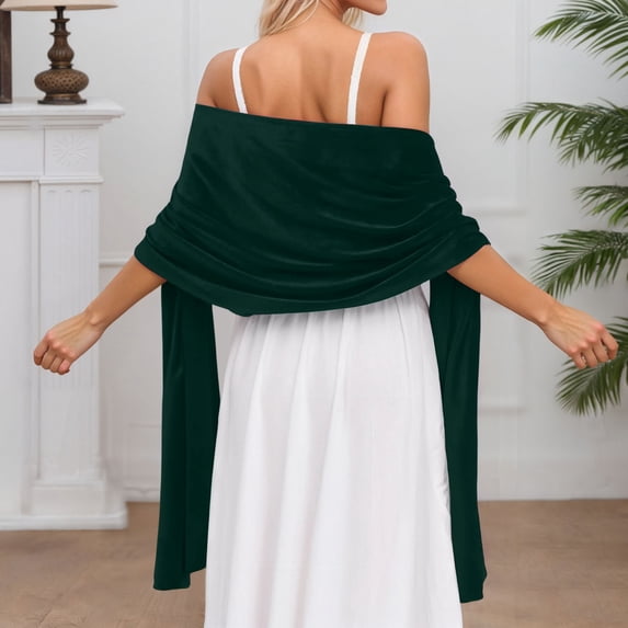 Elegant Velvet Wraps For Wedding Bride Bridesmaid Evening Party Formal Dress Shawl Scarf With Soft