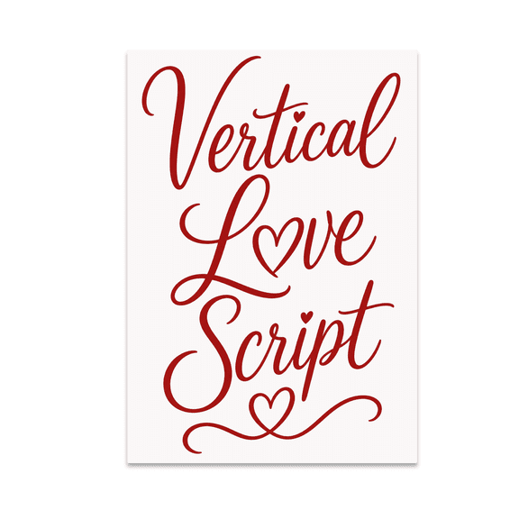 Elegant Vertical Love Script Wall Art - Minimalist Decor Enthusiast - 13x19 Poster Print