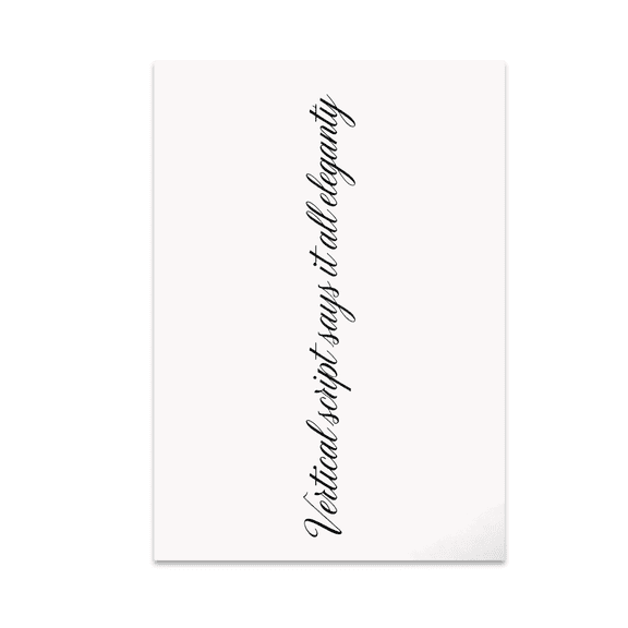 Elegant Vertical Script Typography Art - Minimalist Decor Enthusiast - 13x19 Poster Print