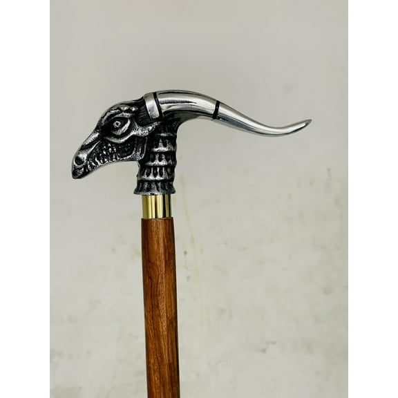 Elegant Victorian Walking Stick with Dragon Head Handle 37" Wooden Cane for Men & Women