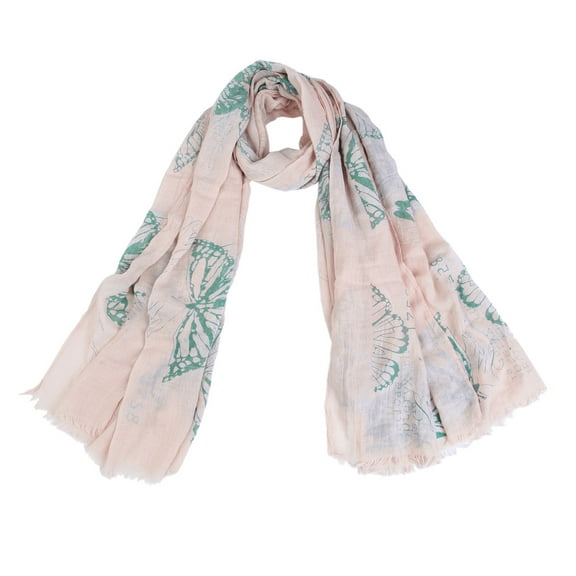 Elegant Vintage Butterfly Frayed End Scarf Wrap