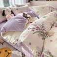 Elegant Vintage Floral Pure Cotton Fourpiece Bedding Set with Bed