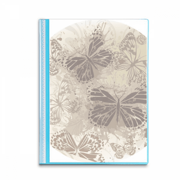 Elegant Vintage Grey Wallpaper Book Sheet Protectors Portfolio Binder Folder