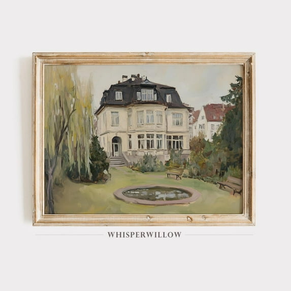 Elegant Vintage Manor, Sophisticated Timeless Art, Refined Classic, Antique Architecture Wall Decor Poster Decor, Size 8x12 UNFFRAMED F03.1.8l1921