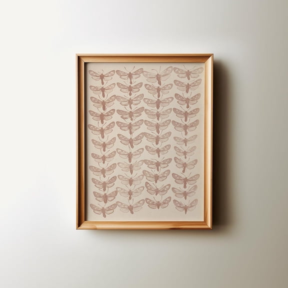 Elegant Vintage Moths Wall Art Print, Modern Entomology Decor For Aesthetic Room, Gallery Piece, Printed And Shipped Poster Decor, Unframed Poster Size 16x24