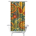 thumbnail image 1 of Elegant Vintage Shower Curtain 36x72 Inches, Quick-Drying Polyester with Plastic Hooks, Paisley Floral Retro Style for Artistic Bathrooms, 1 of 5