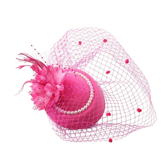 Elegant Vintage Wedding Hat with Veil and Feather Embellishment for Ladies Day at the Races or Bridal Occasions