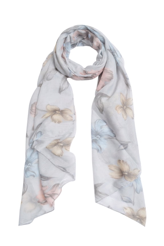 Elegant Viscose Artistic Floral Print Fashion Scarf Wrap