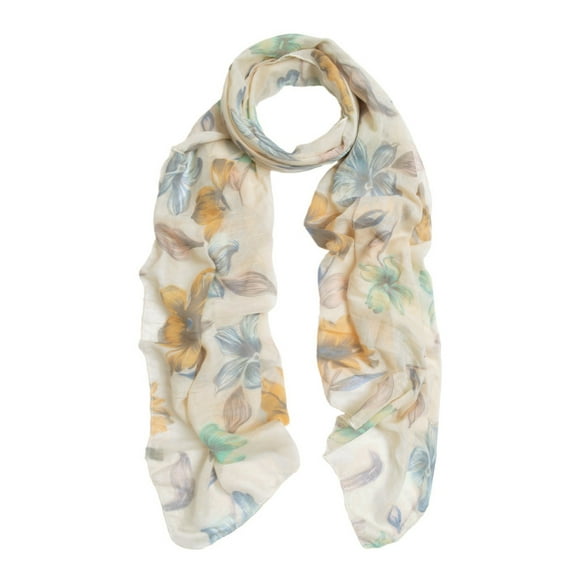 Elegant Viscose Artistic Floral Print Fashion Scarf Wrap