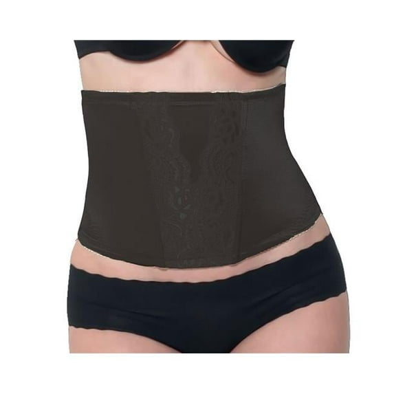 Elegant Waist Cincher Girdle Body Shaper with Tapered Back, Medium - Black