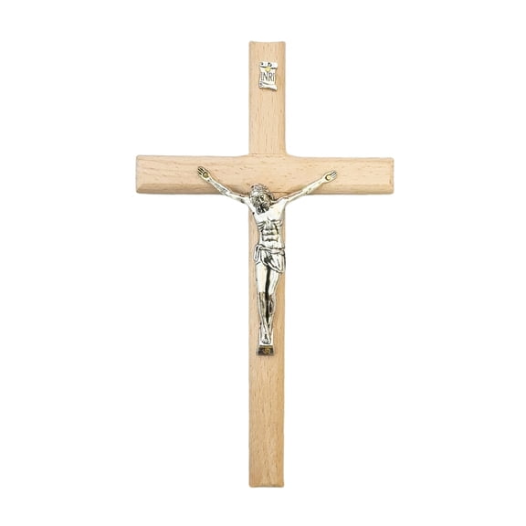 Elegant Wall Crosses Sculpture 4.52x7.87Inches Sturdy Wood Metal Faith Based Home Decors