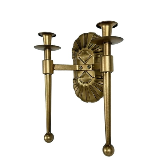 Elegant Wall Hanging Candle Holder European Styles Vintage Wall Sconce Metal Candlestick for Living Room Lighting Decors
