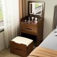 thumbnail image 1 of Elegant Walnut Vanity Table With Practical Drawer Storage And Visible Top Dressing Construction Materials, 1 of 4