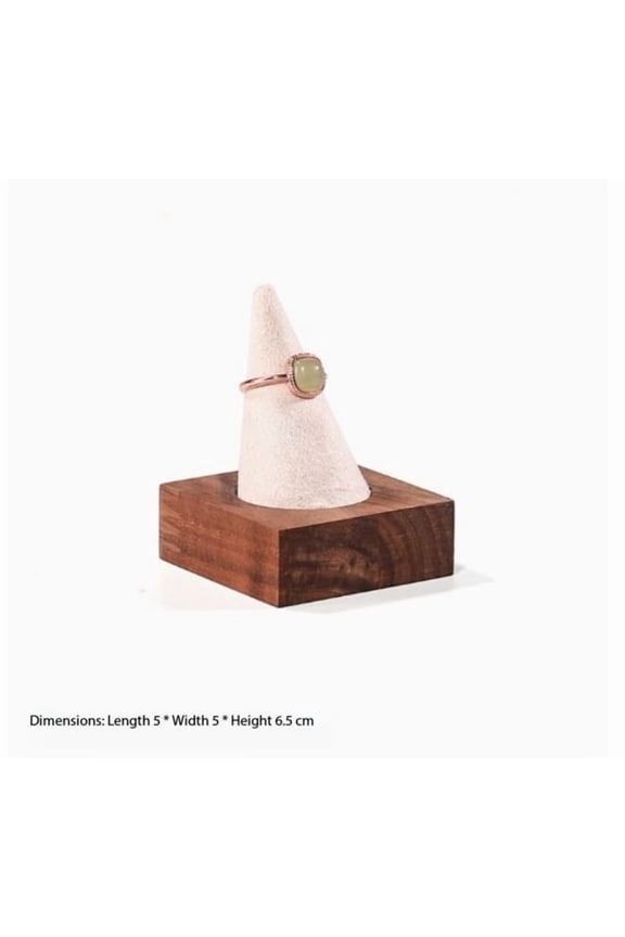Elegant Walnut Velvet Jewelry Display Stand Pointed Finger Design for Necklaces, Bracelets & Pendants, Luxury Presentation Solution for Retail or Home Use