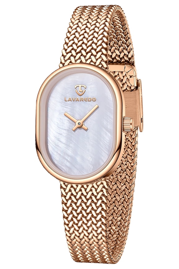 Elegant Watches for Women Oval Minimalist Dial Stainless Steel Band Woman Watch,3ATM Water Resistant, Perfect Gift for Women