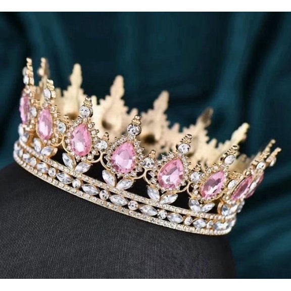 Elegant Water Drop Diamond Bridal Crown - Versatile Alloy Cake Decoration & Wedding Accessory
