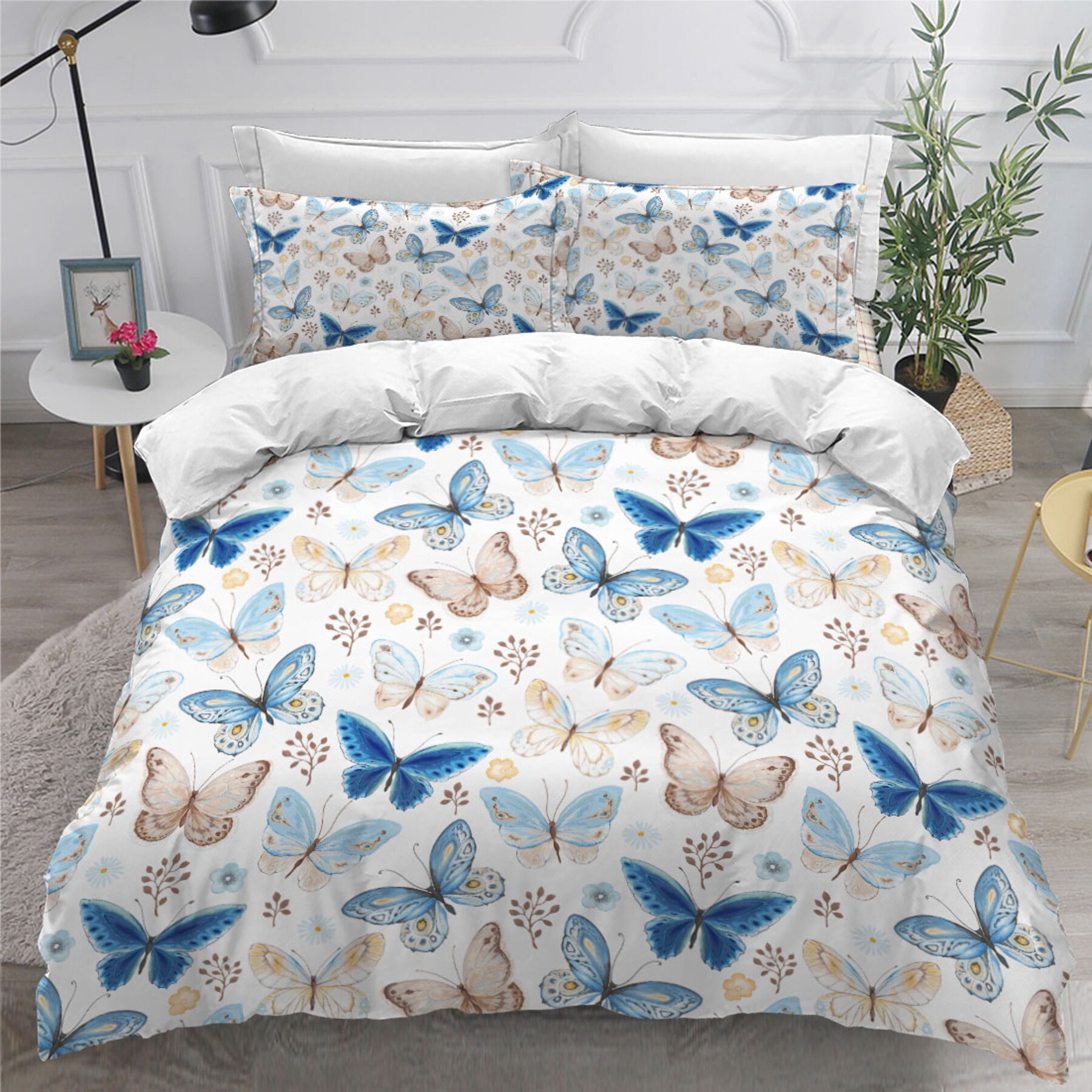 Butterfly Blooms Duvet Cover Set NCU0PVL140