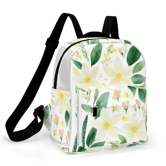 Elegant Watercolor Floral Design Art Small Backpack Cute Mini Backpacks For Woman Lightweight Daypacks