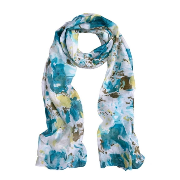 Elegant Watercolor Paint Floral Scarf