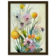 thumbnail image 1 of Elegant Watercolour Pink And Yellow Spring Flower Bouquet Illustration Artwork Framed Wall Art Print A4, 1 of 4