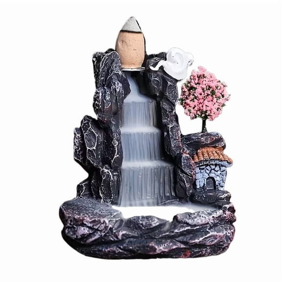 Elegant Waterfall Resin Essential Oil Diffuser for Home Office Aromatherapy Decor - Aromatherapy Burner with Soothing Design