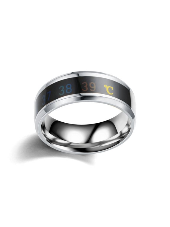 Elegant Waterproof Jewelry Elegant Finger Ring with Real Time Temperature Monitoring Feature Stylish Wedding Gifts
