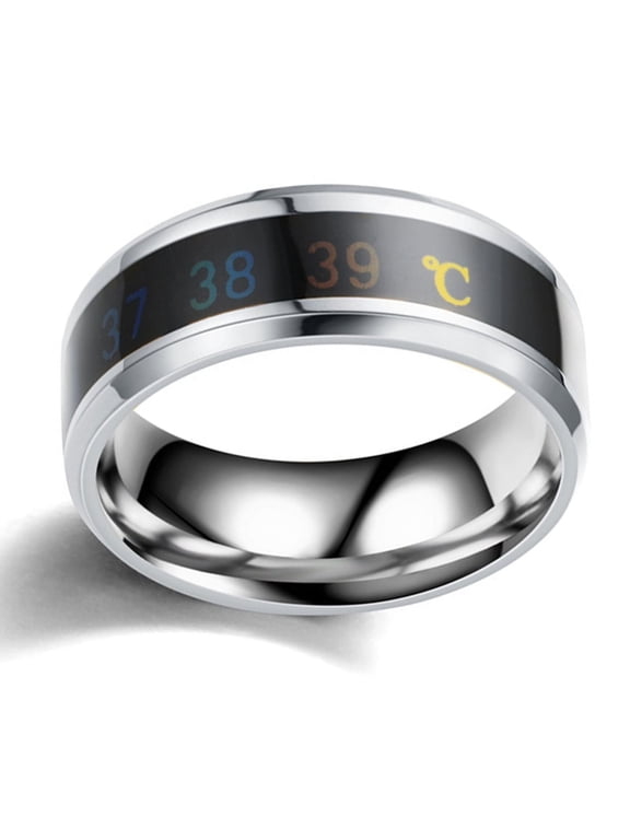 Elegant Waterproof Jewelry Elegant Finger Rings with Real Time Temperature Monitoring Feature Stylish Wedding Gifts