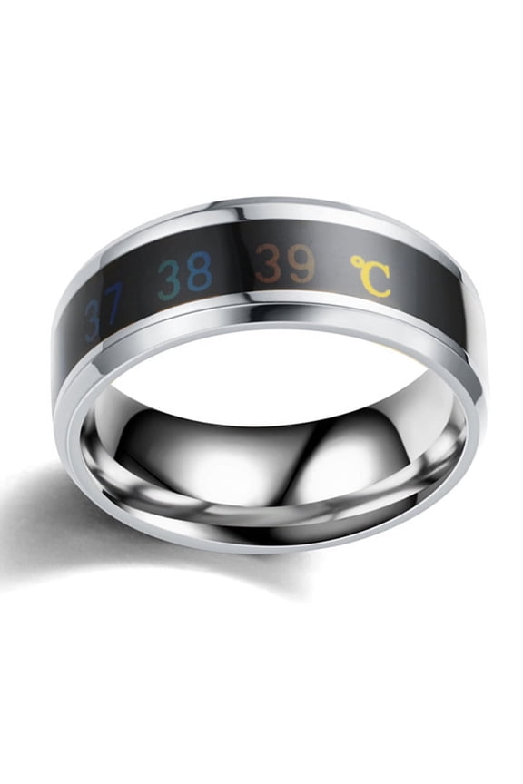 Elegant Waterproof Jewelry Elegant Finger Rings with Real Time Temperature Monitoring Feature Stylish Wedding Gifts