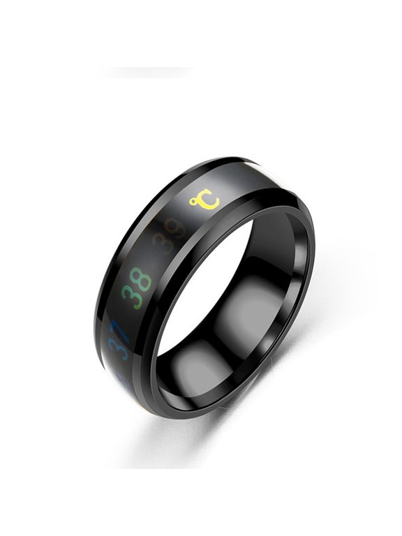 Elegant Waterproof Jewelry Elegant Finger Rings with Real Time Temperature Monitoring Feature Stylish Wedding Gifts