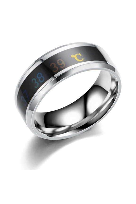 Elegant Waterproof Jewelry Elegant Finger Rings with Real Time Temperature Monitoring Feature Stylish Wedding Gifts